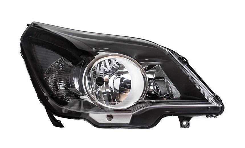 Óptica Chevrolet Agile 2008/2013 y Montana 2011/2023 frente negro derecho